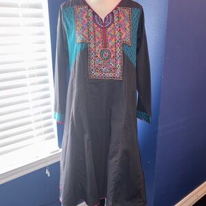 Biba 100% Cotton Embroidered Dress